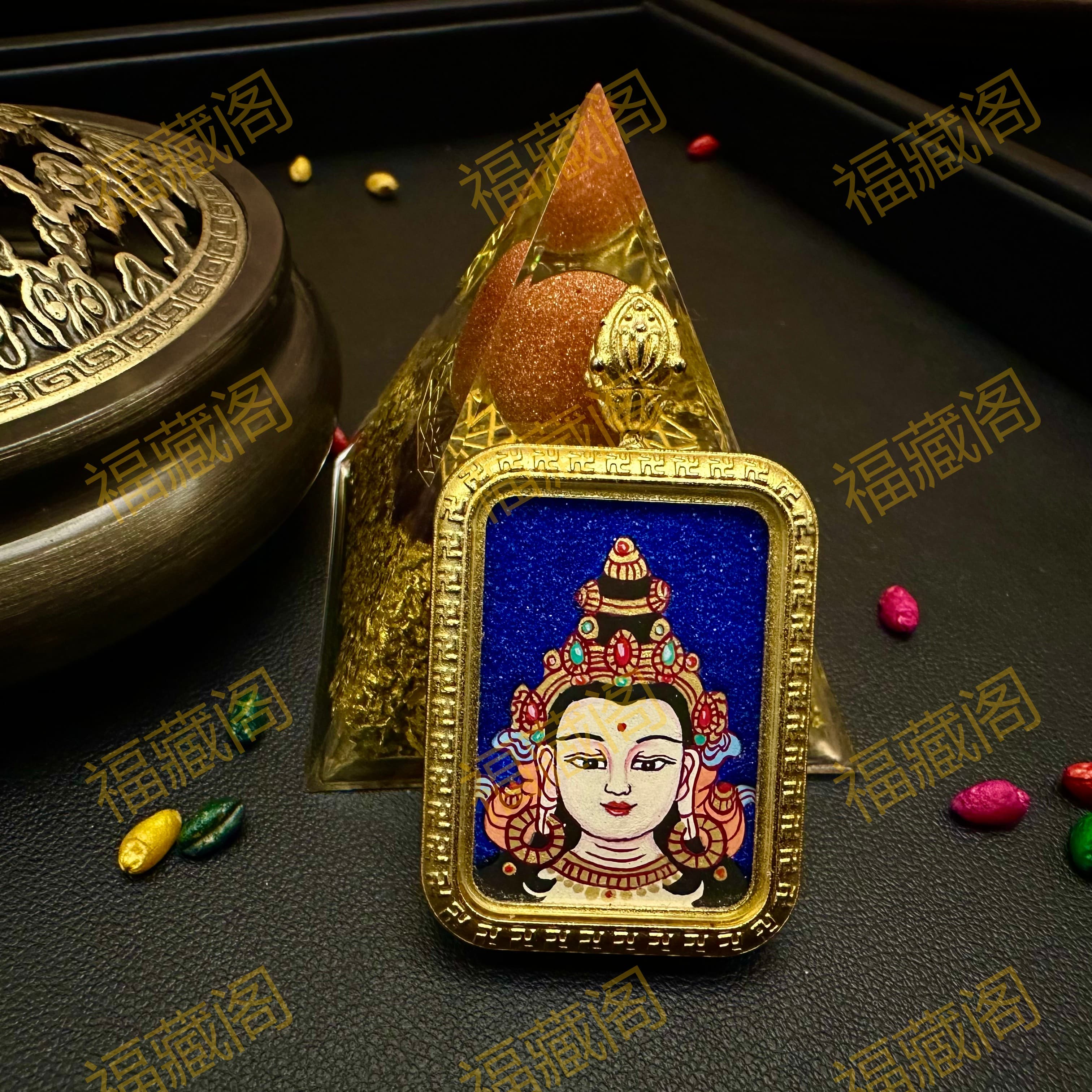 大勢至菩薩 面首造像 20mmX30mm